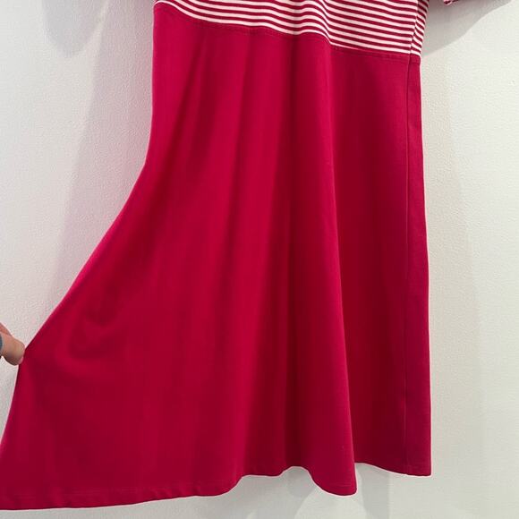 Lands End Striped Pink Collared Dress Small - Picture 5 of 9